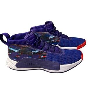 Adidas Dame 5 Basketball Shoes Mens Size 11 Collegiate Purple High Top EF0500